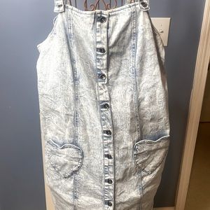 Vintage BlackHeart size L Jean Jumper Dress